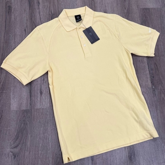 NWT Nike Golf Pale Yellow Polo Shirt Size XS Tiger Woods Nike Swoosh Performance - Picture 2 of 10